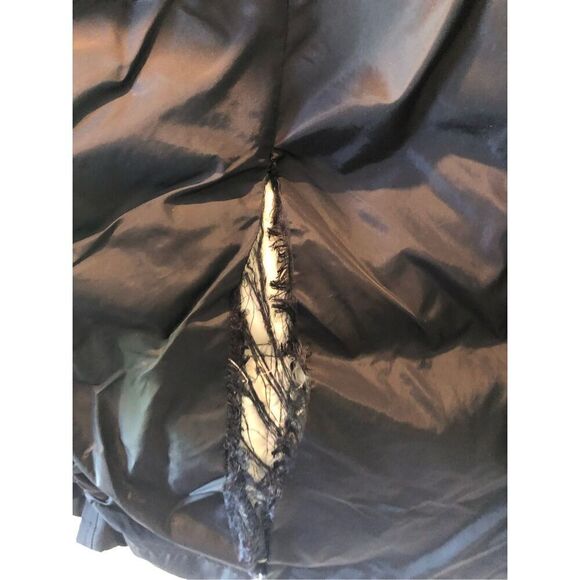 Brooks Brothers Mens Navy Blue Zip Up and Button Up Brown Collared Coat Size S - Picture 7 of 9